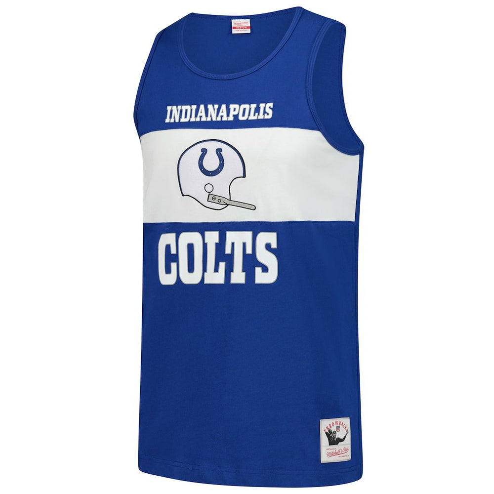Indianapolis Colts Retro Colorblock Tank Top Royal
