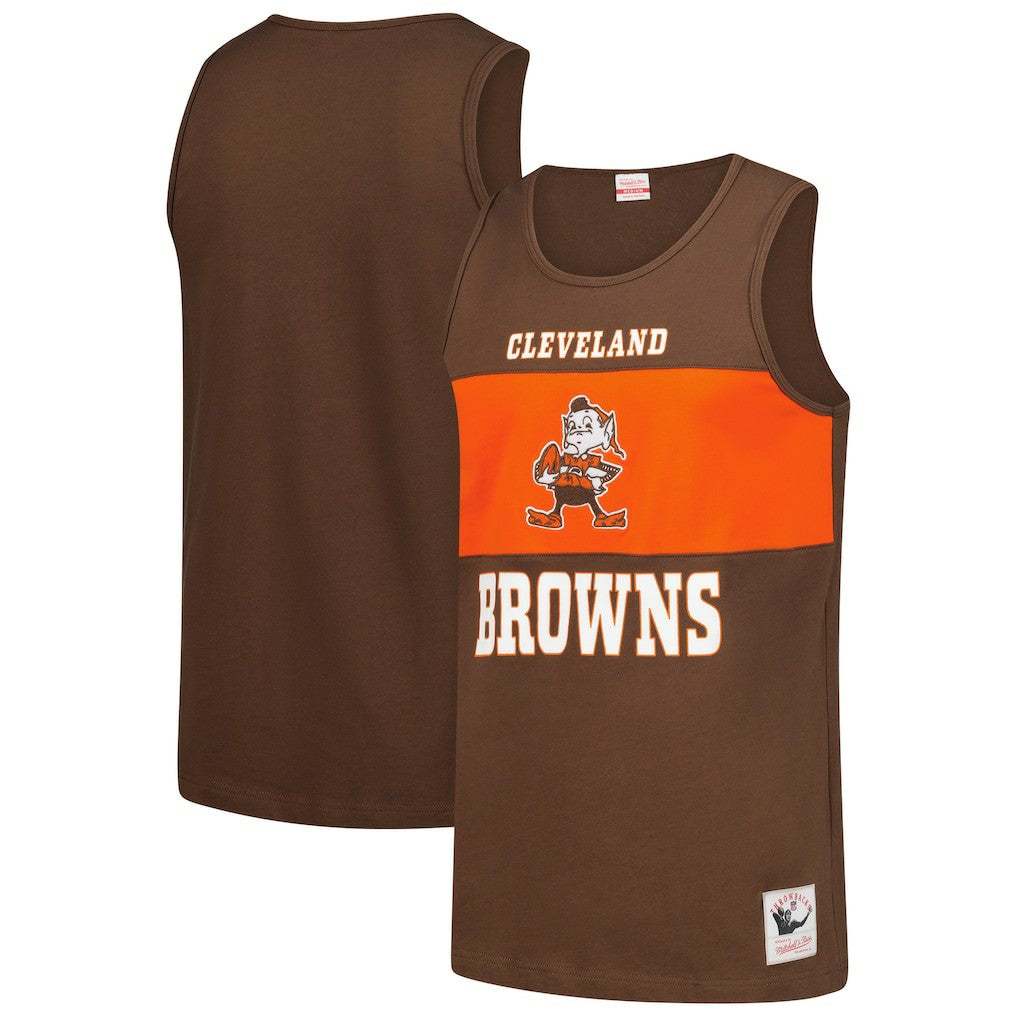 Cleveland Browns Retro Colorblock Tank Top Brown