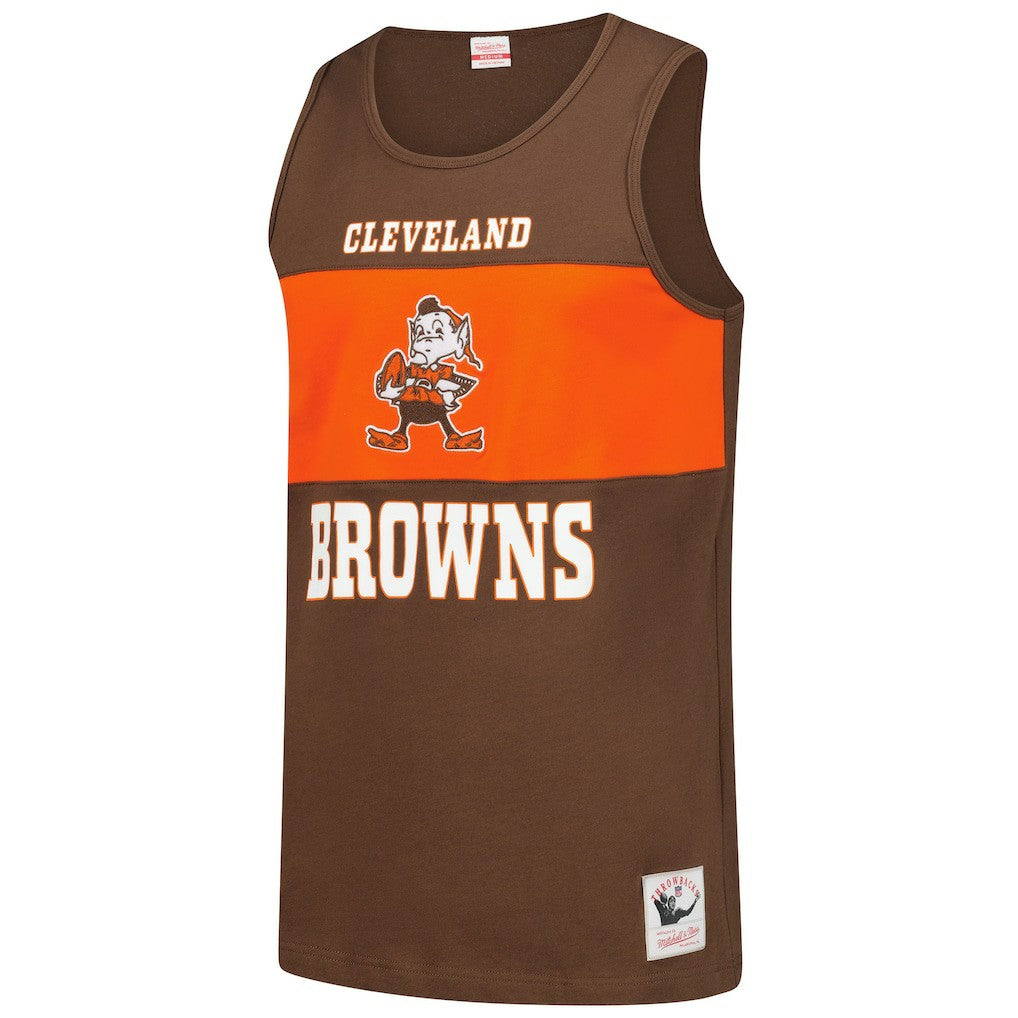 Cleveland Browns Retro Colorblock Tank Top Brown