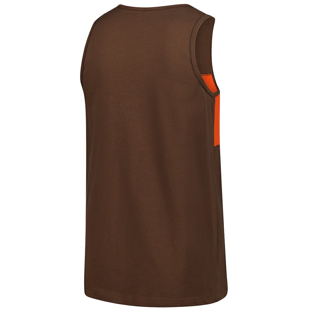 Cleveland Browns Retro Colorblock Tank Top Brown