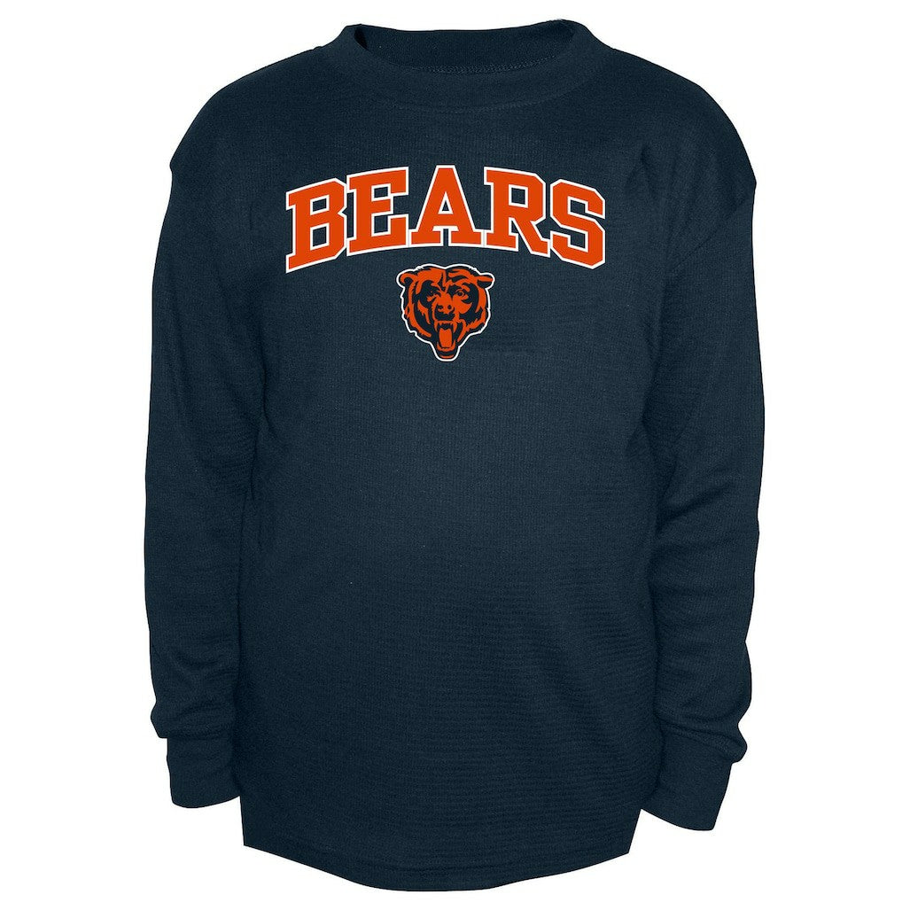 Chicago Bears Big & Tall Thermal Long Sleeve Crew Neck T-Shirt Navy