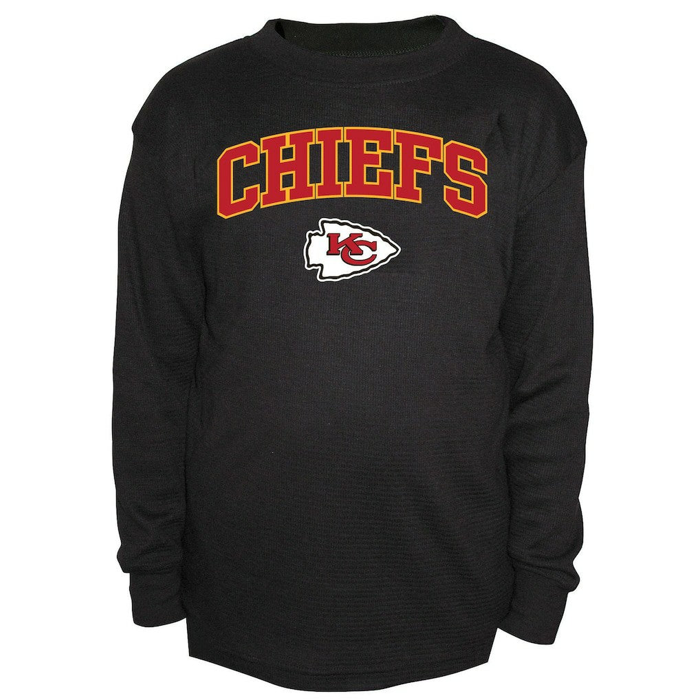 Kansas City Chiefs Big & Tall Thermal Long Sleeve Crew Neck T-Shirt Black