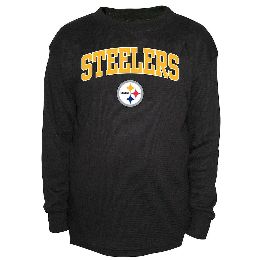 Pittsburgh Steelers Big & Tall Thermal Long Sleeve Crew Neck T-Shirt Black