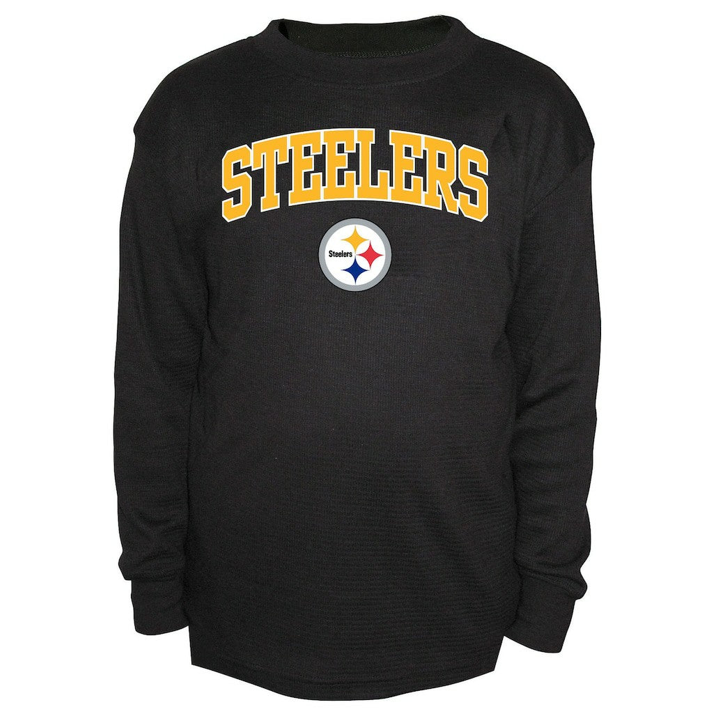 Pittsburgh Steelers Big & Tall Thermal Long Sleeve Crew Neck T-Shirt Black