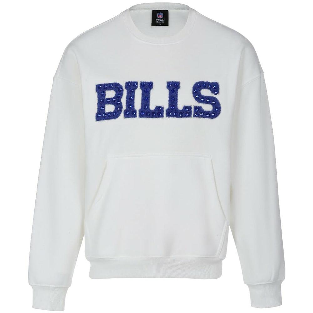 Buffalo Bills Cuce Women's Chenille Jeweled Sweatshirt White