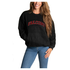 Atlanta Falcons Cuce Women's Chenille Jeweled Sweatshirt Black