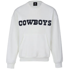 Dallas Cowboys Cuce Women's Chenille Jeweled Sweatshirt White