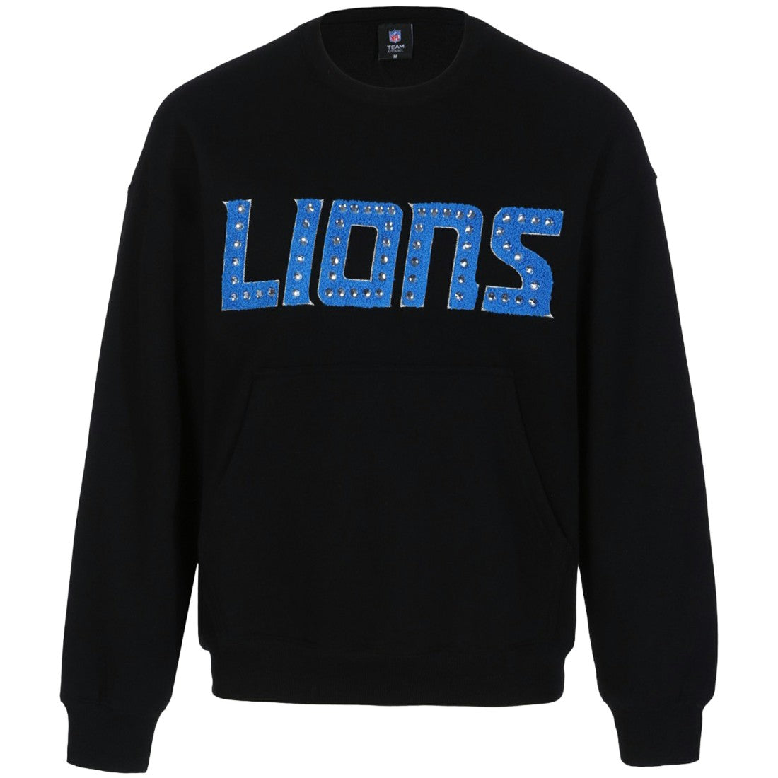 Detroit Lions Cuce Women's Chenille Jeweled Sweatshirt Black