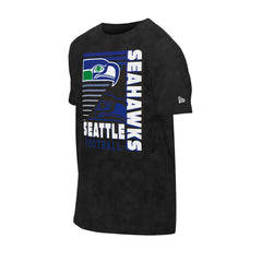 Seattle Seahawks New Era Retro Logo Enzyme Washed Oversized T-Shirt Black