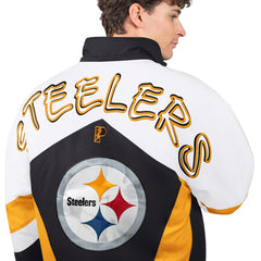 Pittsburgh Steelers Pro Player Shoulder To Shoulder Polyfill Full-Zip Hooded Jacket Black/Gold