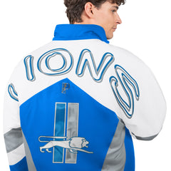 Detroit Lions Pro Player Shoulder To Shoulder Polyfill Full-Zip Hooded Jacket Blue