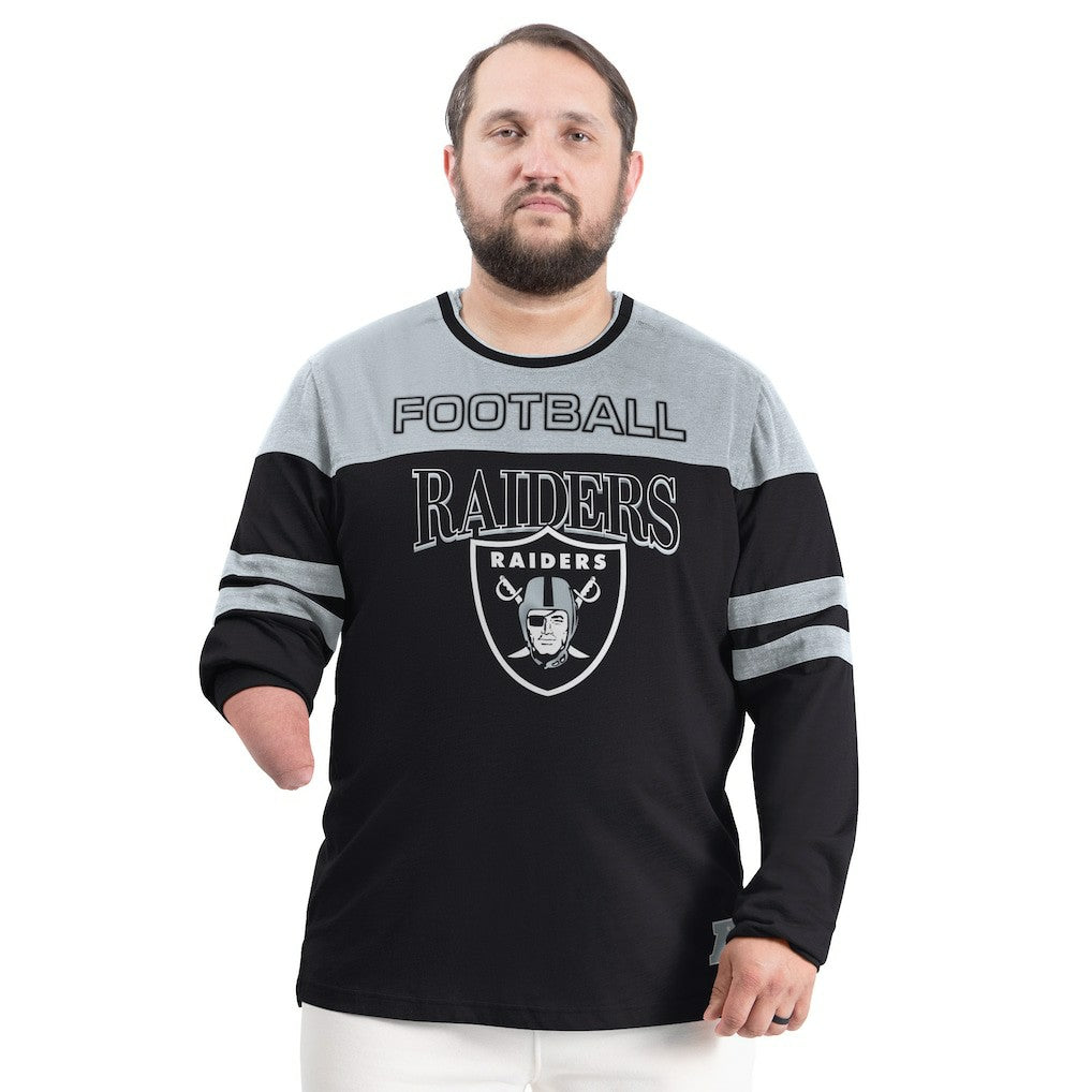 Las Vegas Raiders G-III Sports by Carl Banks Adaptive Outlast Long Sleeve T-Shirt Black/Silver