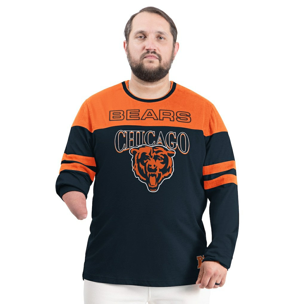 Chicago Bears G-III Sports by Carl Banks Adaptive Outlast Long Sleeve T-Shirt Navy/Orange