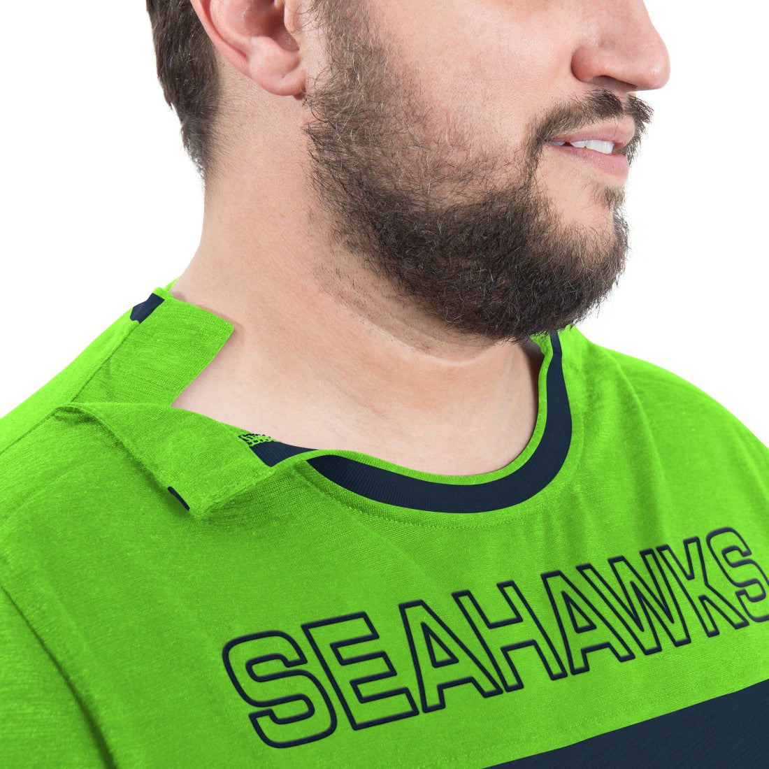 Seattle Seahawks G-III Sports by Carl Banks Adaptive Outlast Long Sleeve T-Shirt College Navy/Neon Green