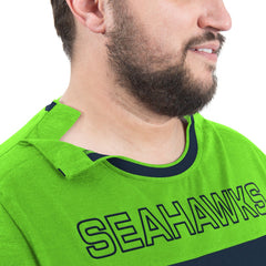 Seattle Seahawks G-III Sports by Carl Banks Adaptive Outlast Long Sleeve T-Shirt College Navy/Neon Green