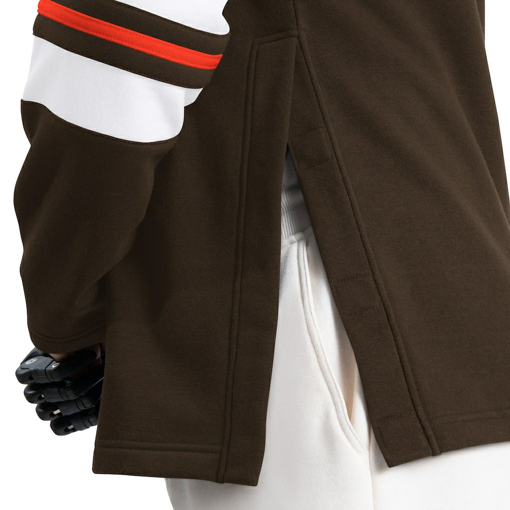 Cleveland Browns G-III Sports by Carl Banks Adaptive Lord Stanley Crewneck Sweatshirt Brown