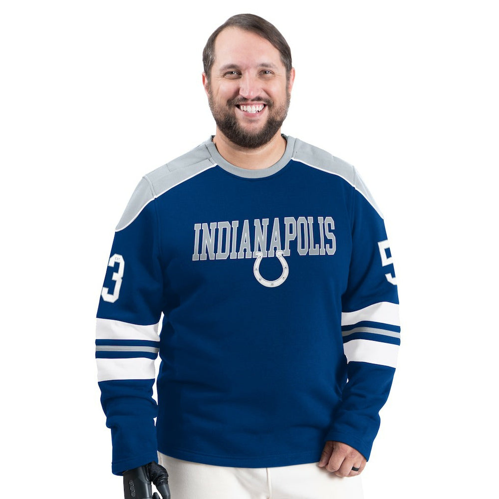 Indianapolis Colts G-III Sports by Carl Banks Adaptive Lord Stanley Crewneck Sweatshirt Royal