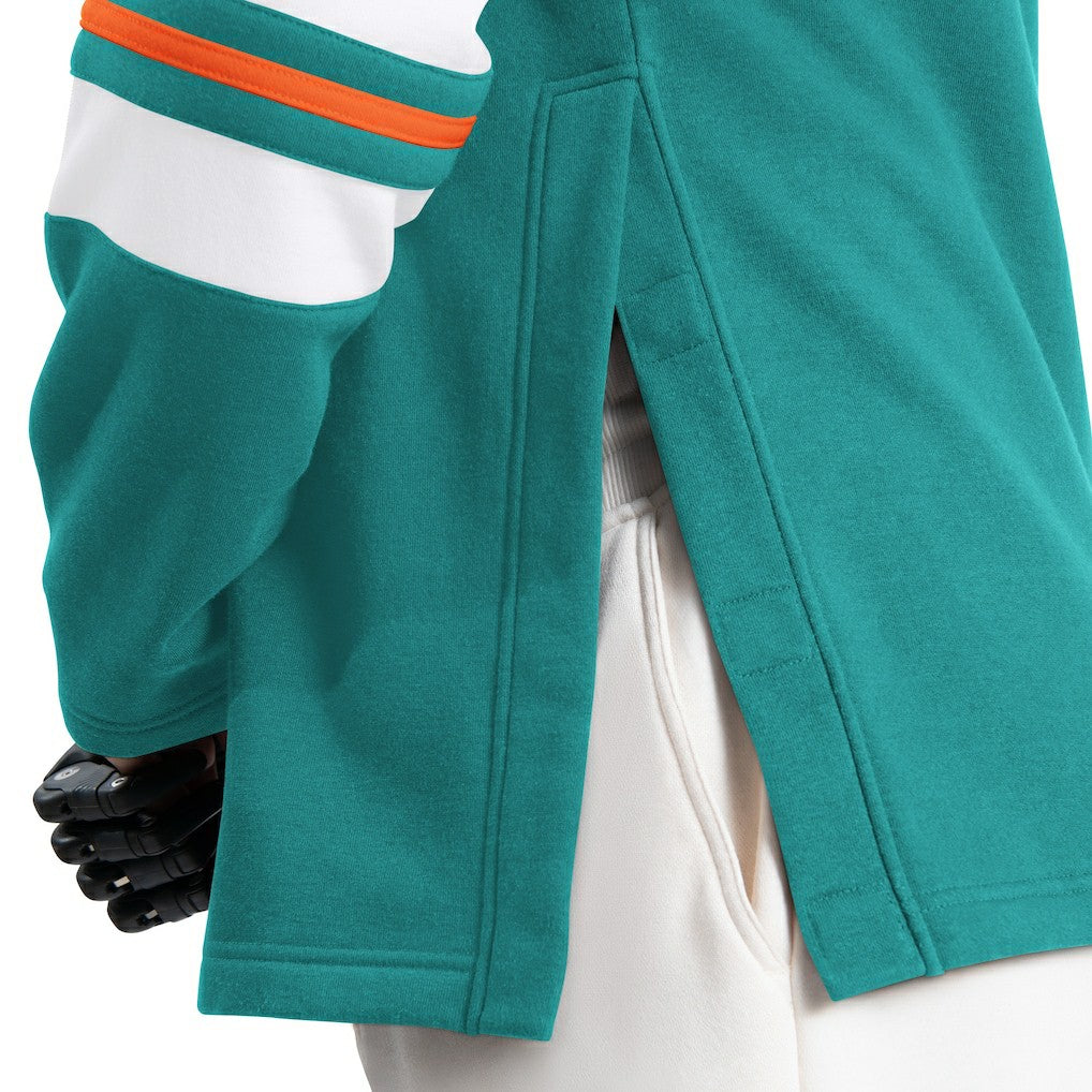 Miami Dolphins G-III Sports by Carl Banks Adaptive Lord Stanley Crewneck Sweatshirt Aqua