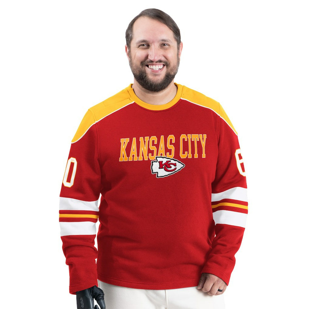 Kansas City Chiefs G-III Sports by Carl Banks Adaptive Lord Stanley Crewneck Sweatshirt Red