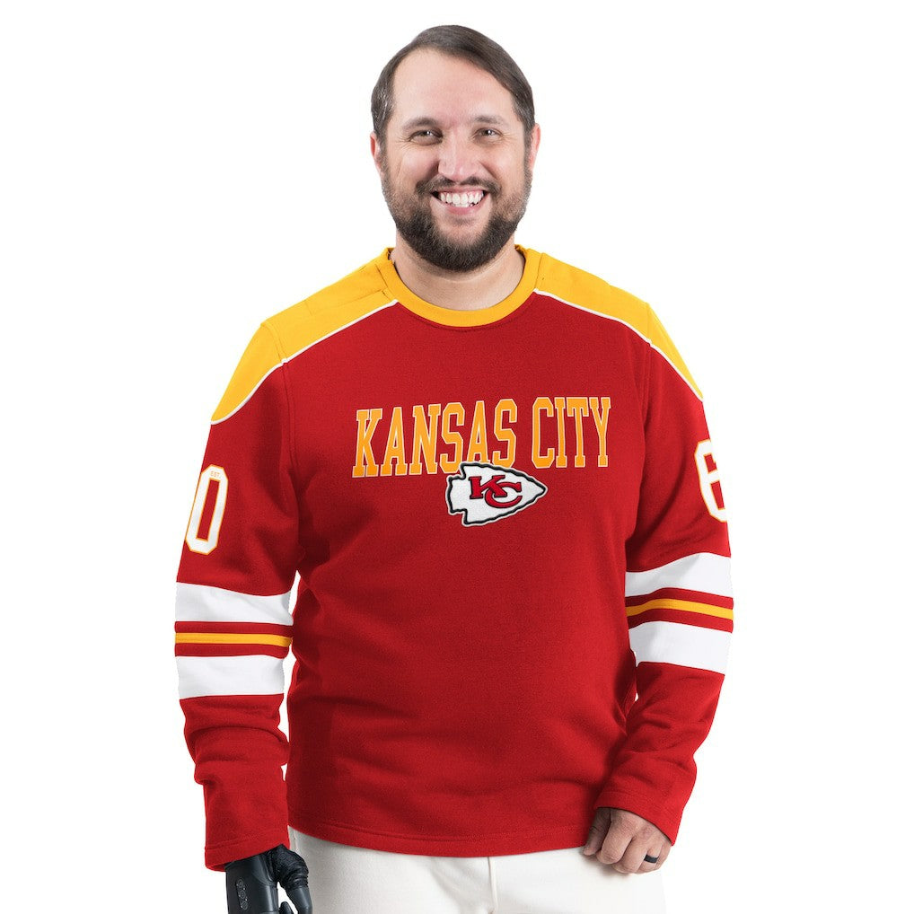 Kansas City Chiefs G-III Sports by Carl Banks Adaptive Lord Stanley Crewneck Sweatshirt Red