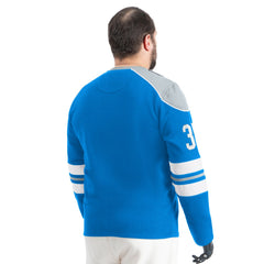 Detroit Lions G-III Sports by Carl Banks Adaptive Lord Stanley Crewneck Sweatshirt Blue