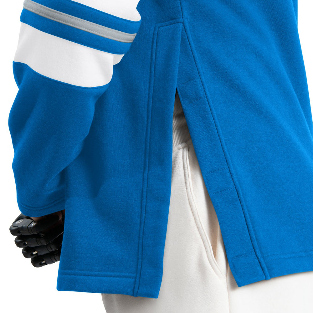 Detroit Lions G-III Sports by Carl Banks Adaptive Lord Stanley Crewneck Sweatshirt Blue