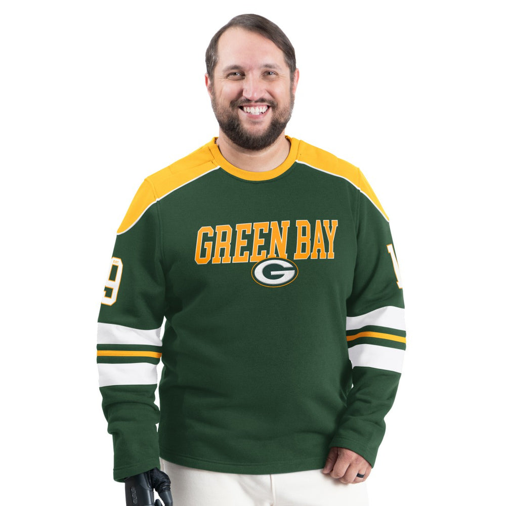 Green Bay Packers G-III Sports by Carl Banks Adaptive Lord Stanley Crewneck Sweatshirt Green