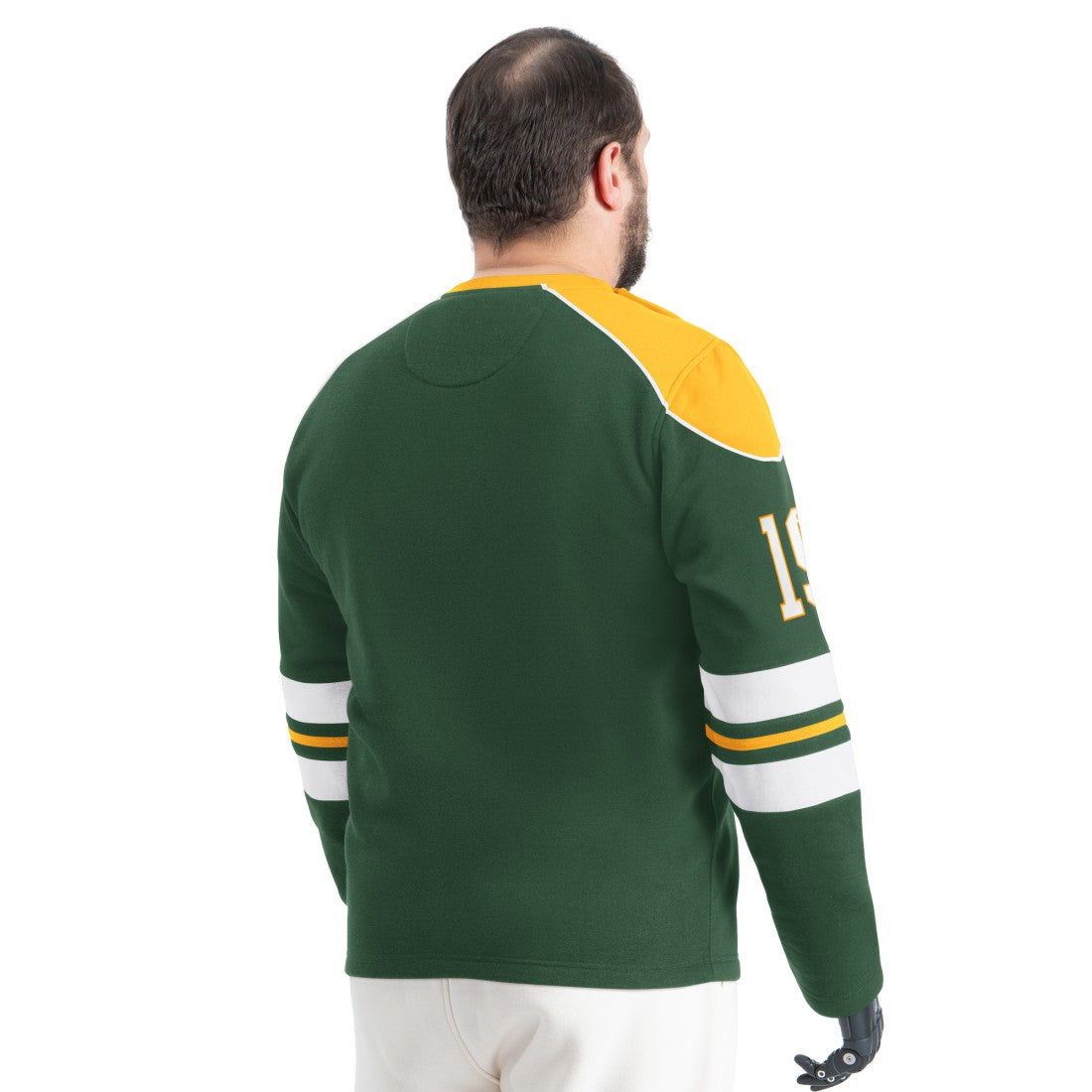 Green Bay Packers G-III Sports by Carl Banks Adaptive Lord Stanley Crewneck Sweatshirt Green