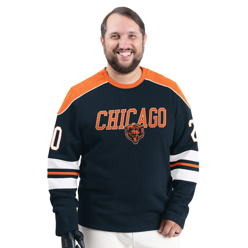 Chicago Bears G-III Sports by Carl Banks Adaptive Lord Stanley Crewneck Sweatshirt Navy