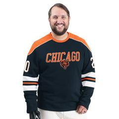Chicago Bears G-III Sports by Carl Banks Adaptive Lord Stanley Crewneck Sweatshirt Navy