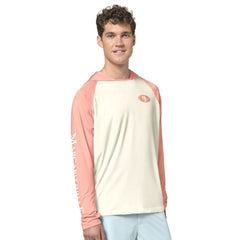 San Francisco 49ers Margaritaville Sand, Sea, Sunsets Long-Sleeve Rashguard Hoodie Pullover -Cream/Amber