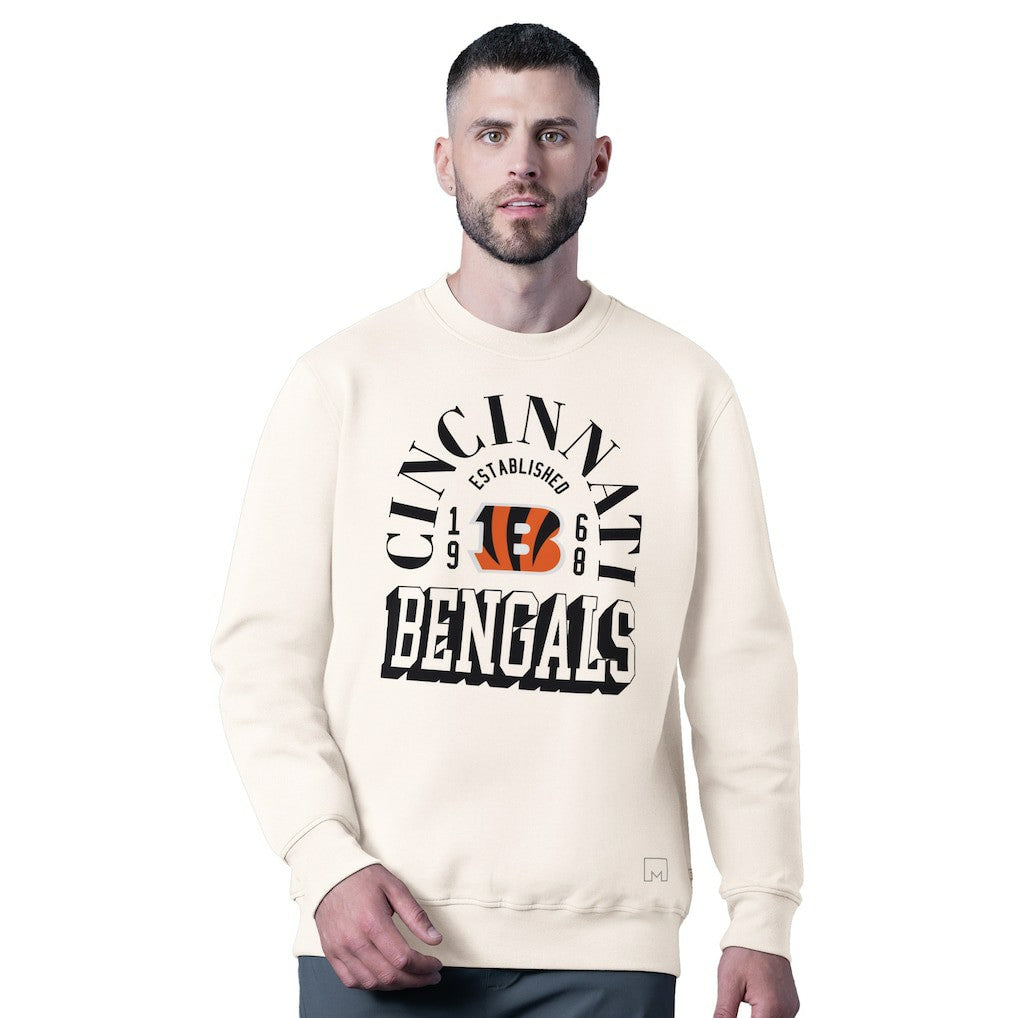 Cincinnati Bengals MSX by Michael Strahan Whiteout Tri-Blend Sweatshirt White