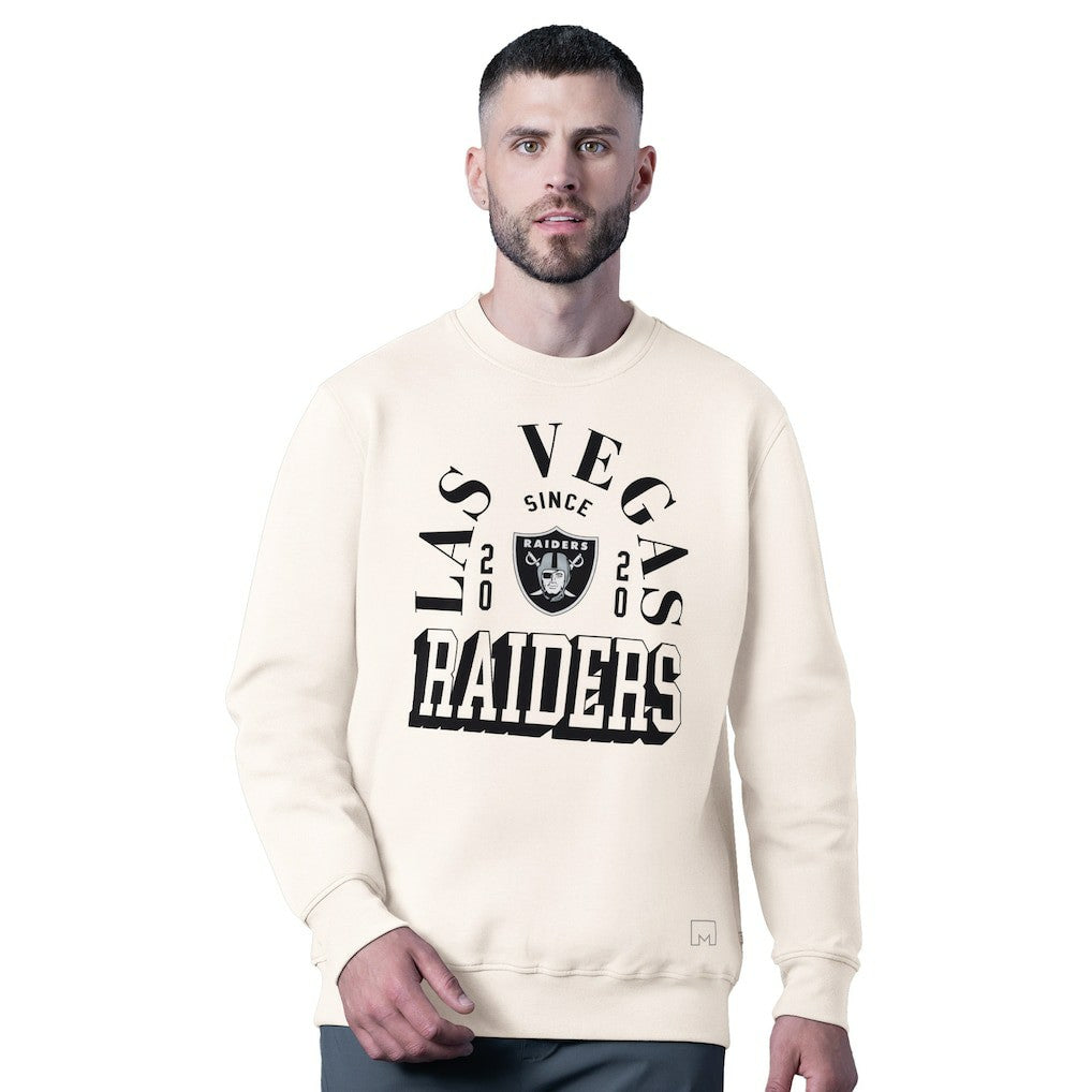 Las Vegas Raiders MSX by Michael Strahan Whiteout Tri-Blend Sweatshirt White