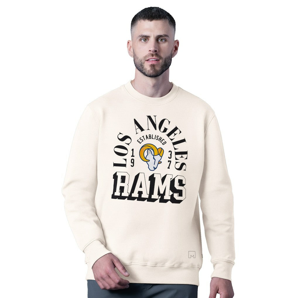 Los Angeles Rams MSX by Michael Strahan Whiteout Tri-Blend Sweatshirt White
