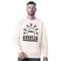 Seattle Seahawks MSX by Michael Strahan Whiteout Tri-Blend Sweatshirt White