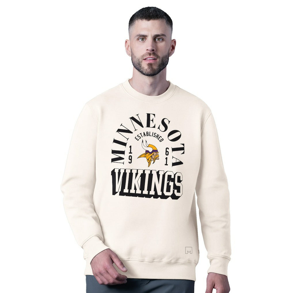 Minnesota Vikings MSX by Michael Strahan Whiteout Tri-Blend Sweatshirt White