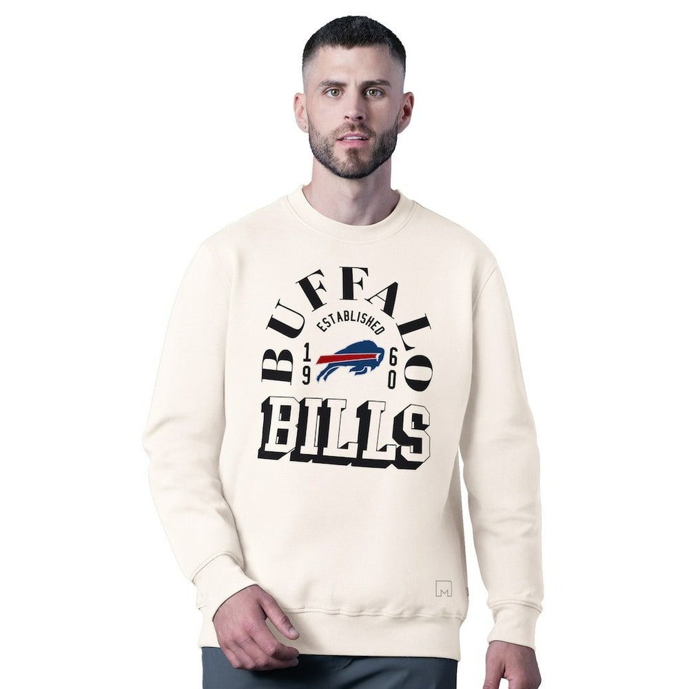 Buffalo Bills MSX by Michael Strahan Whiteout Tri-Blend Sweatshirt White