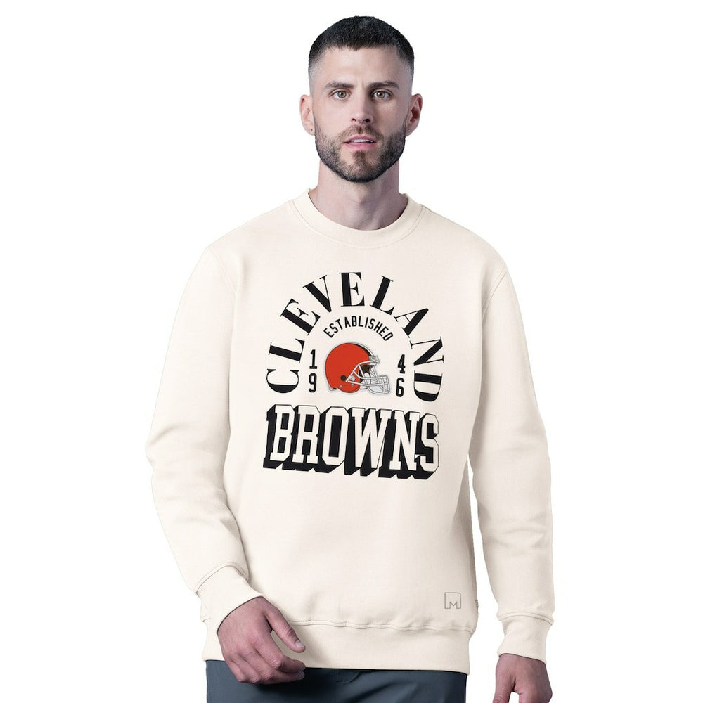 Cleveland Browns MSX by Michael Strahan Whiteout Tri-Blend Sweatshirt White