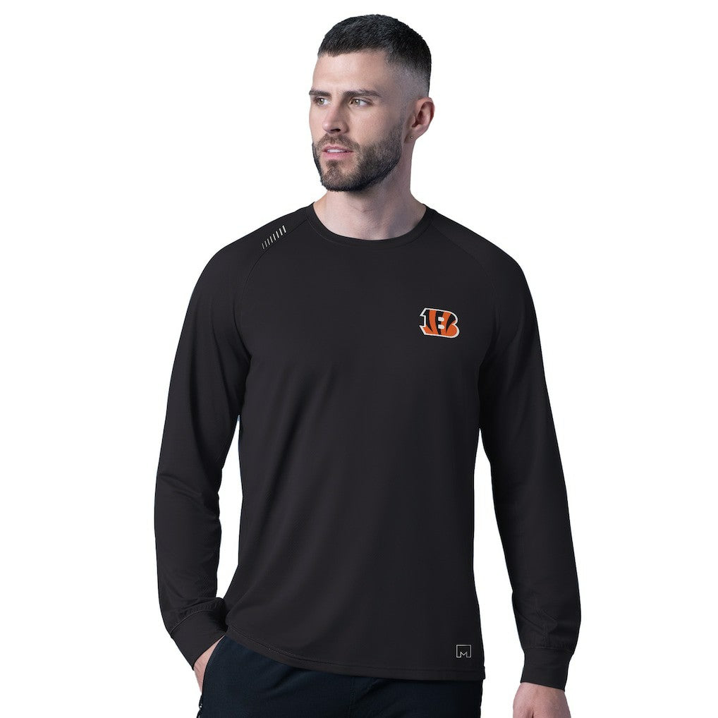 Cincinnati Bengals MSX by Michael Strahan Forward Long-Sleeve T-Shirt Black