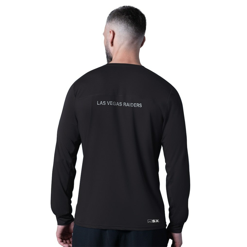 Las Vegas Raiders MSX by Michael Strahan Forward Long-Sleeve T-Shirt Black