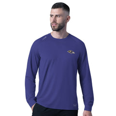 Baltimore Ravens MSX by Michael Strahan Forward Long-Sleeve T-Shirt Purple