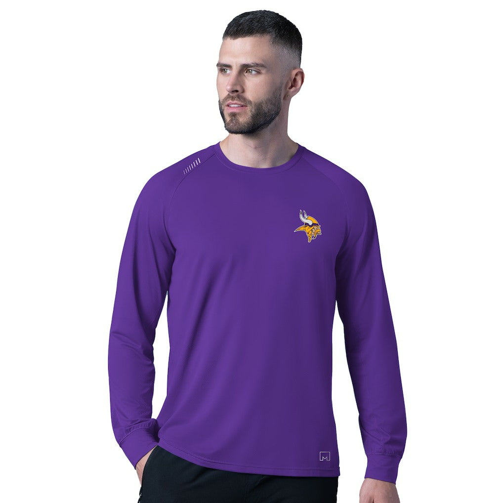 Minnesota Vikings MSX by Michael Strahan Forward Long-Sleeve T-Shirt Purple