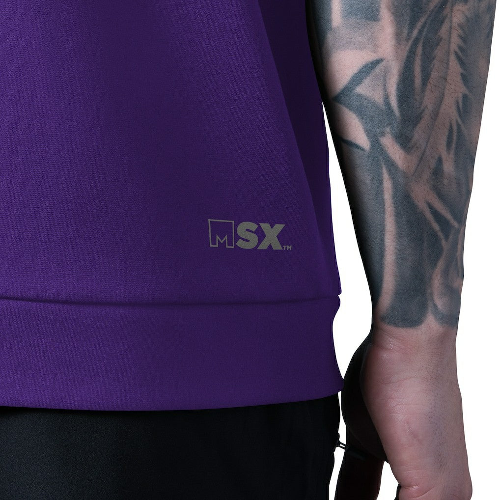 Minnesota Vikings MSX by Michael Strahan Tri-Blend Rebound Sleeveless Hoodie Purple
