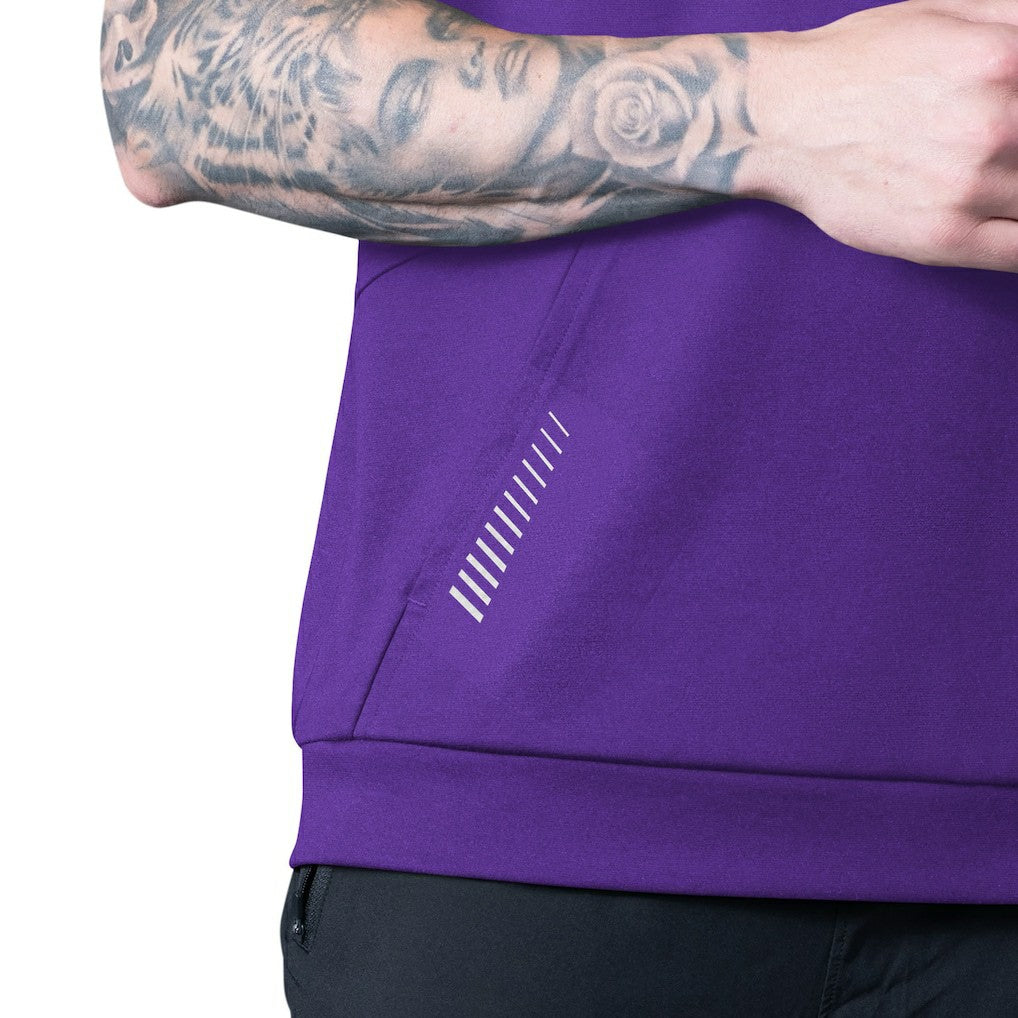 Minnesota Vikings MSX by Michael Strahan Tri-Blend Rebound Sleeveless Hoodie Purple