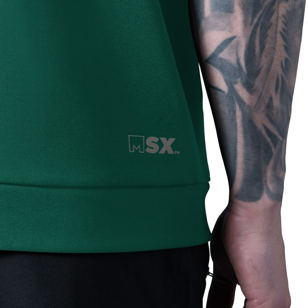New York Jets MSX by Michael Strahan Tri-Blend Rebound Sleeveless Hoodie Green