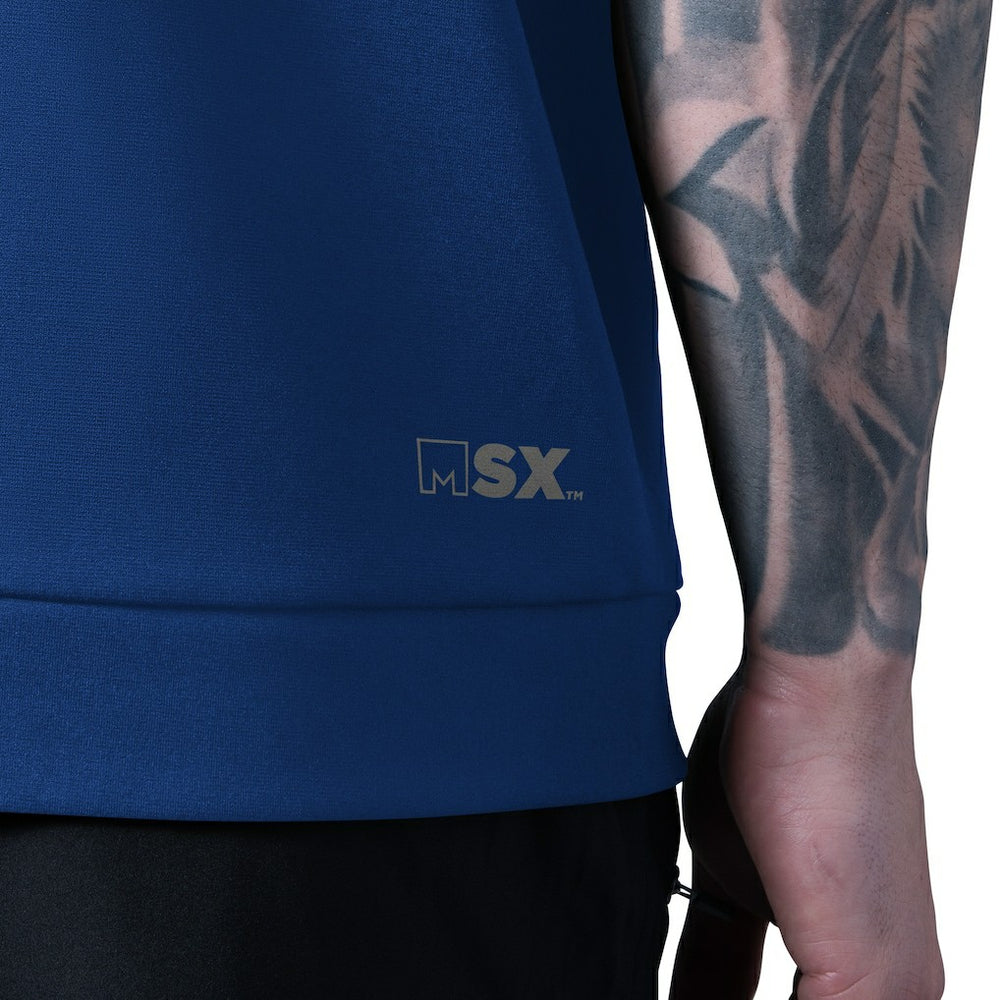 New York Giants MSX by Michael Strahan Tri-Blend Rebound Sleeveless Hoodie Royal