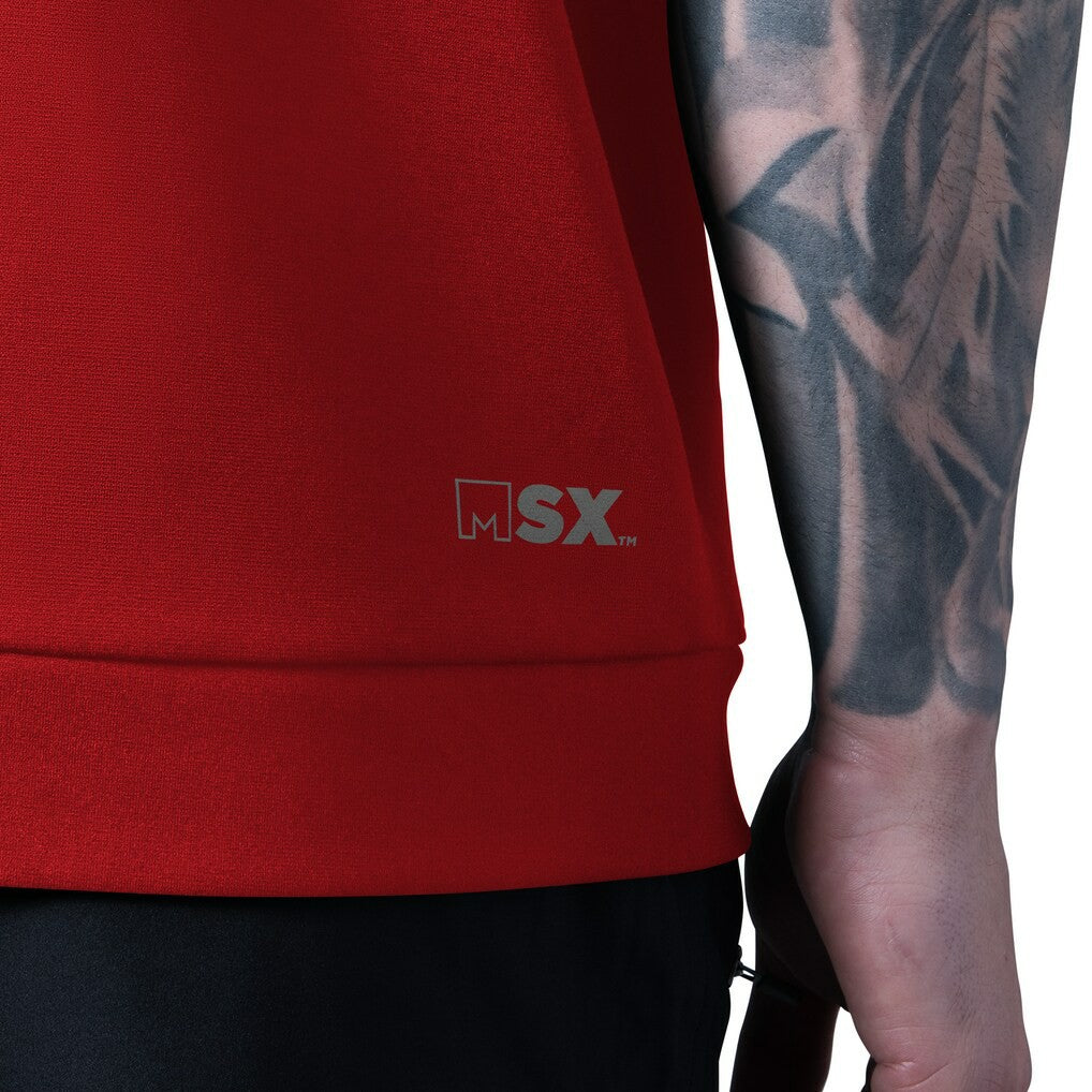 Kansas City Chiefs MSX by Michael Strahan Tri-Blend Rebound Sleeveless Hoodie Red