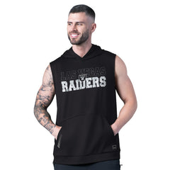 Las Vegas Raiders MSX by Michael Strahan Tri-Blend Rebound Sleeveless Hoodie Black