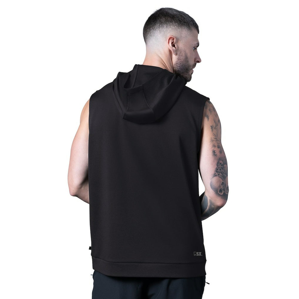 Las Vegas Raiders MSX by Michael Strahan Tri-Blend Rebound Sleeveless Hoodie Black