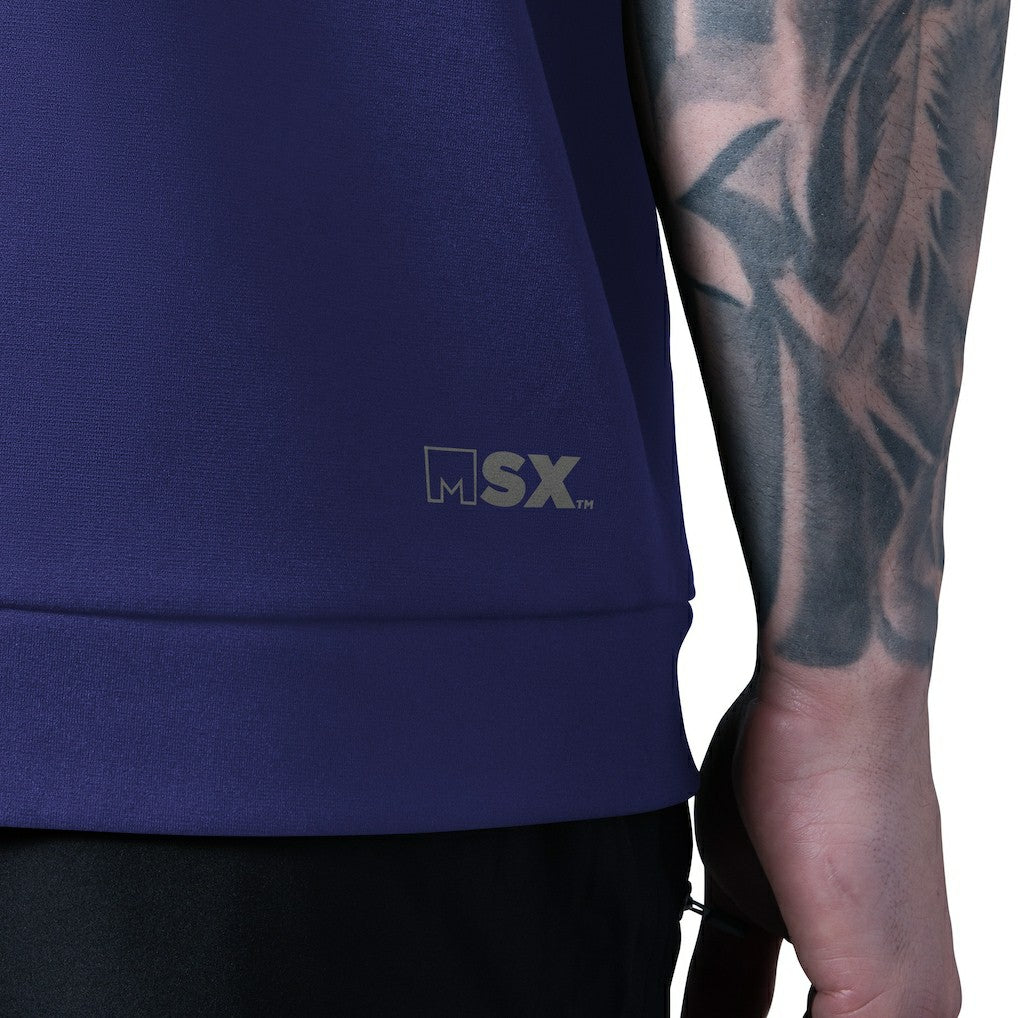 Baltimore Ravens MSX by Michael Strahan Tri-Blend Rebound Sleeveless Hoodie Purple
